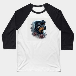 Rottweiler Art Baseball T-Shirt